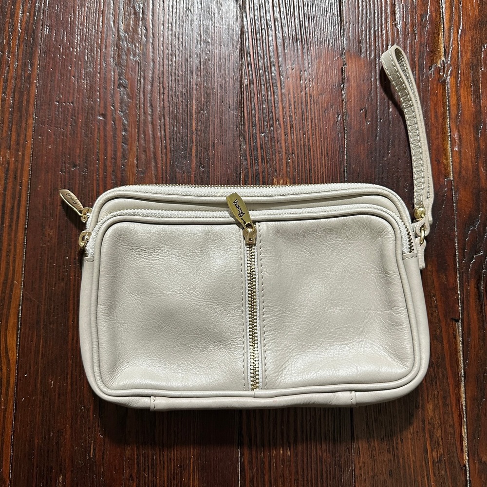 Valentina Wristlet Purse Made‎ In Italy Italian Leather White